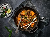 Coconut and beef curry with chilli