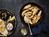 Chicken breast with tahini