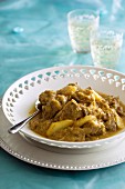 Khoreshte (beef goulash with celery and apple, Persia)