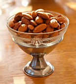 Almonds in an antique dish