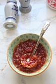 A bowl of homemade tomato ketchup