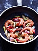 Fried prawns with lemongrass and chilli