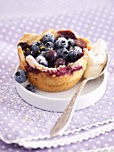 A blueberry cupcake