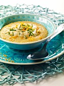 Orange and lentil soup with gingerbread spice