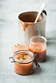 Gazpacho (cold vegetable and bread soup, Spain)