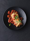 Vegetarian cannelloni with an einkorn and aubergine filling
