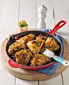 Chicken bits with olives and rosemary