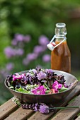 Lilac salad with a dressing