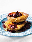 French toast with cherry jam
