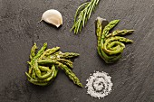 Steamed asparagus