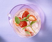 Strawberry and mint punch