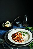 Vegetable tagine with couscous and coriander