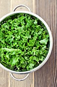 Kale in colander