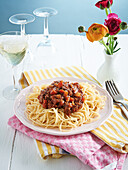 Spaghetti with carrot Bolognese