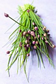 Fresh chives with buds