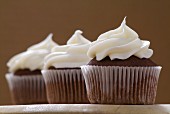 Chocolate cupcakes with cream cheese frosting