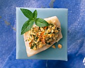 Cod with mint and almonds