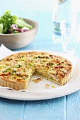Vegetable and ham tart