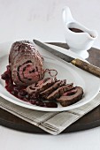 Roulade filled with cherries