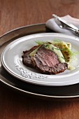 Entrecote with Bernaise sauce and roasted fennel