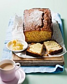 Banana cake with butter