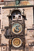 The famous clock on the Prague town hall