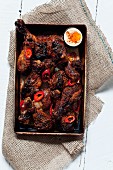 Oven-roasted spicy chicken drumsticks