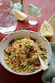 Couscous with capers and dried tomatoes