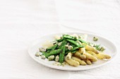 Spring vegetables with melted butter