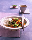 Vietnamese vegetables with rice