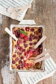 Clafouti with raspberries