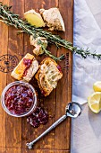 Fig jam with ginger and rosemary