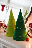 Hand-crafted felt Christmas trees
