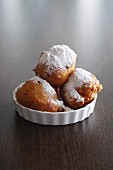 Oliebollen (deep-fried pastries, Netherlands) with anise