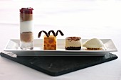 A mixed dessert platter