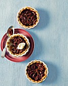 Mini pecan pies (seen from above)