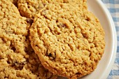 Homemade oat biscuits (close-up)