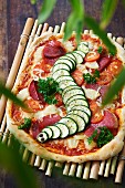 A snake pizza