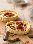 Roasted pepper quiches