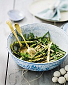 Asparagus and bean salad with a coriander dressing