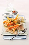 Turkey escalope with carrots