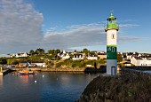 The lighthouse at the harbour of Doelan, Brittany, France