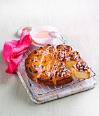 Rose cake with dried fruits