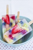 Coconut water and fresh fruit ice lollies