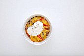 Nectarine compote with yoghurt and lavender