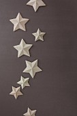 Decorative card stars on grey background