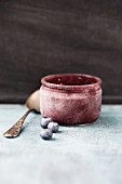 Homemade blueberry sorbet