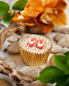 A beach cupcake