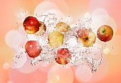 Apples with a splash of water