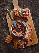 Beet tartare with bread